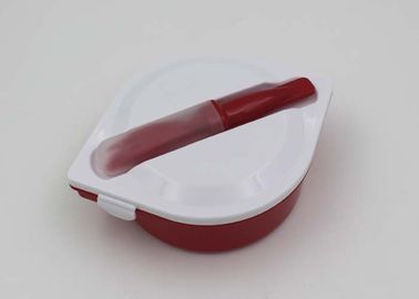 Convenient Plastic Lunch Boxes With 3 Compartments And Cutlery  For wholesale