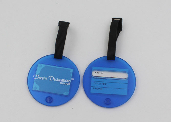 Personalized Name Tags For Luggage With Logo Printed , Luggage Identification Tags